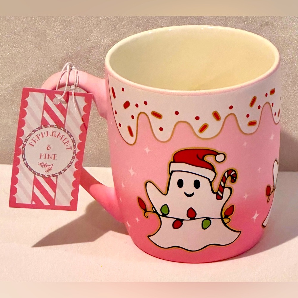 Peppermint & Pine Christmas Ghost Mug